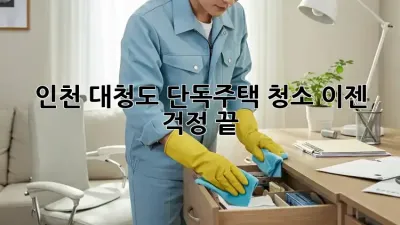 인천 대청도 단독주택 청소, 이젠 걱정 끝!